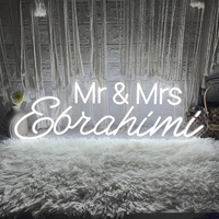 Enseigne néon LED personnalisée Mr & Mrs Neonawall, à intensité variable, plusieurs couleurs, lumière LED pour toile de fond de mariage, cadeau pour couple