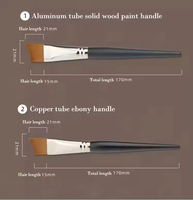 Pinceau de maquillage professionnel pour fond de teint, brun, luxueux, portable, dense, angulaire, avec logo personnalisé, marque privée