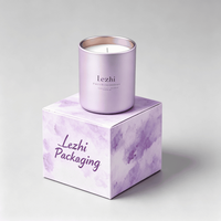 Caja de Regalo para Velas con Diseño Personalizado, Caja de Embalaje para Velas y Cremas Faciales, Caja de Cartón de 350 GSM Color Marfil para Cosméticos