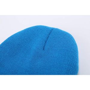 FOXA Gorro de invierno para mujer, gorro de punto cálido y elástico para clima frío, uso diario, azul - Product Image 5