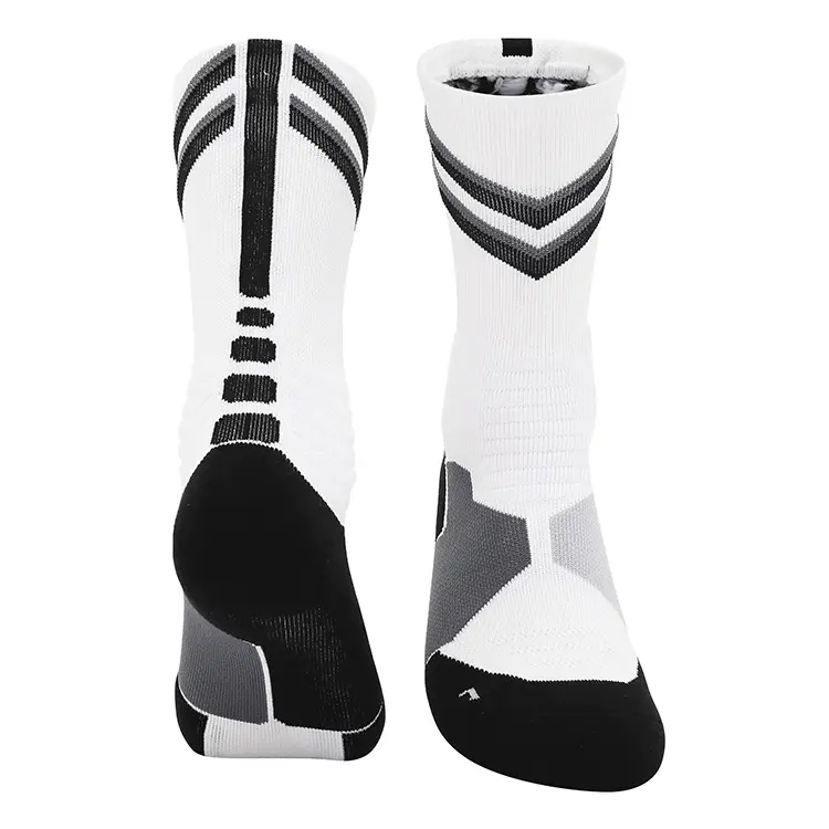 Спортивные носки с логотипом на заказ, высококачественные носки унисекс из 100% хлопка, поглощающие пот, прочные баскетбольные носки с номерами