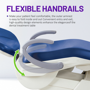 Ergonomic Electric <strong>Dental</strong> Chair <strong>Unit</strong> - Complete with Ceramic Spitton Instrument Tray Assistant Cabinet for Modern <strong>Dental</strong> Clinic - Product Image 3