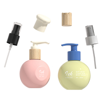 Vente en gros de flacons de lotion pour les mains en plastique PE de forme ronde de 180 ml et 200 ml avec pompe cosmétique