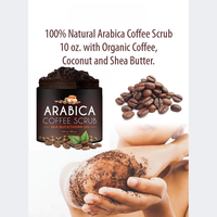 Gommage corporel au sel de la Mer Morte, café biologique Arabica, beurre de coco, karité, carotte et acide kojique pour les jambes, les mains, le visage et le corps, pour femmes et hommes