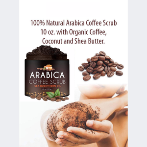 Sel de mer morte café Arabica biologique, gommage des jambes, des mains, du visage, du corps, avec beurre de coco, carotte, acide kojique - Product Image 4