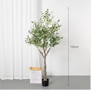 Plantes artificielles d'olivier en plastique écologique de haute qualité, feuilles hautement réalistes, pot personnalisé, décoration intérieure - Product Image 6
