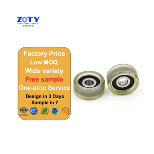 Cao su tráng mang Con lăn PU620036-16 10x36x16 Mét rãnh sâu bóng mang tiếng ồn thấp mặc kháng cho hệ thống băng tải - Product Image 1