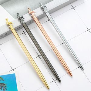 Novelty Cartoon Metal Ballpoint <b>Pen</b> Wholesale Flamingo With Printable Logo Custom Advertising for Student Gift - Product Image 6