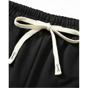 Custom Men's Wide Leg Sweatpants <b>Drawstring</b> Elastic Waist Cotton Athletic <b>Trousers</b> With Pockets Streetwear - Product Image 2