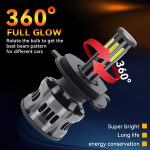 Phares LED H4 en gros, 360 degrés, 6000K, 12V, ajustement universel, 50W, garantie 1 an pour voitures - Product Image 4