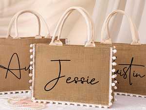 Bộ túi dây rút Jute <span class=keywords><strong>Bag</strong></span> Tote Shopper - Bộ thêu cổ điển có thể gập lại chịu lực cao không thấm nước có thể tái sử dụng - Product Image 6