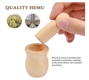 Muñecas de anidación de clavijas de madera sin terminar, cuerpos de personas, figuras de formas de madera decorativas naturales sin pintar para pintar - Product Image 5