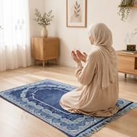 Tapis de prière musulman en mousse de luxe avec housse amovible et lavable, tapis de prière rembourré turc islamique pour le Ramadan