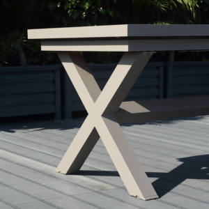 Table basse de jardin Nautica, ensemble de table moderne pour 6 à 8 personnes avec chaises en corde tressée, <span class=keywords><strong>bistrot</strong></span> - Product Image 2