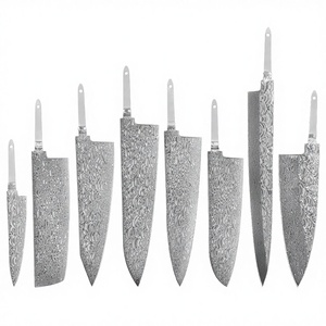 Lames de couteau de chef en acier Damas sans noyau, personnalisées, 110 couches, faites à la main, ambidextres, jusqu'à 3,9 pouces, sans manches - Product Image 4