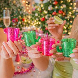 Mexican <b>Party</b> Favors <b>Plastic</b> Pink Green Tequila Cup Cactus Shot <b>Glasses</b> Cups - Product Image 3