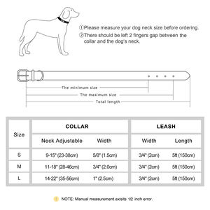 Collares suaves y correas acolchadas de cuero de alta calidad para mascotas para perros pequeños y medianos con hebilla de metal - Product Image 6