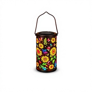 Lámpara Solar con Forma de Girasol, Lámpara Colgante <span class=keywords><strong>para</strong></span> Decoración de Jardín Exterior, Luz de Proyección Impermeable, Iluminación Automática, Resistente a la Intemperie - Product Image 1