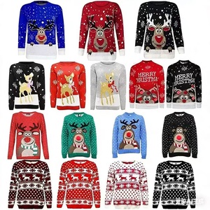 Custom Pattern Light up Christmas Sweater, 2026 Jacquard Knit LED <strong>Jumper</strong> for <strong>Men</strong> Women Plus Size - Product Image 6