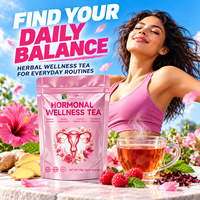 Tisane bien-être quotidienne pour femmes : Équilibre hormonal, Confort du cycle, Framboise, Agripaume, Menthe – Sachets de tisane à marque privée