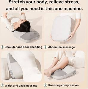 High Quality OEM Brand 3D Rolling Kneading <b>Back</b> Massage Machine <b>Vibration</b> Heat Modern Customizable <b>Massager</b> Pillow <b>Back</b> Pain - Product Image 5