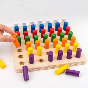 Dropshipping Shopify Fulfillment Juego de Ajedrez Educativo de Madera para Niños con Palitos Finos, Juego de Memoria de Recogida Rápida - Product Image 5
