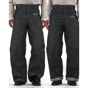 Jean en denim baggy sur mesure pour homme, coupe droite large, jambe large, denim brut, haute qualité, 15oz, jean épais pour homme - Product Image 3
