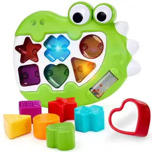 Illumina i giocattoli selezionatori di forma musicale per i più piccoli 1-3-giocattoli Montessori per la ragazza di 1 anno giocattoli per l'apprendimento del bambino età 1-2
