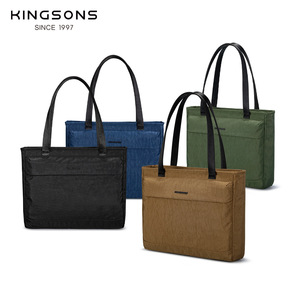 Kingsons Business Tote Bag 15 Inch Nylon <b>Laptop</b> Bag For Travel <b>Work</b> With Zipper Closure Solid Color <b>Backpack</b> Style - Product Image 1