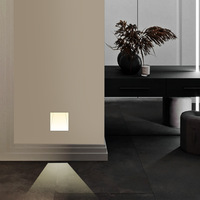 Luminaire d'escalier encastré sans cadre, pour intérieur, IP20, avec détecteur de mouvement, pour lampe murale, 3W LED, éclairage de marche.