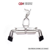 نظام كاتم صوت العادم CGW, نظام عادم بصمام كهربائي من الفولاذ المقاوم للصدأ عالي الجودة ، كاتم صوت يعمل بظهر القطة وأنبوب أمامي لسيارات Porsche Cayenne من موديلات 958.1 و 3.0T