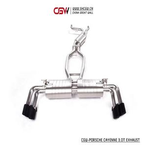 CGW शीर्ष गुणवत्ता स्टेनलेस स्टील बिजली के वाल्व निकास प्रणाली मफलर पॉर्श केयेन 958.1 3.0 के लिए Catback और सामने पाइप टी - Product Image 2