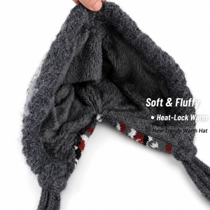 Vielseitige Winter-Mode: Warme Mütze mit Ohrenklappe, Fair Lale Jacquard-Strickmütze für den Täglichen Outdoor-Gebrauch - Product Image 3