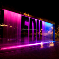 Fuente de Agua Digital Programable con Cortina de Agua, Texto Dinámico RGBLED, Pantalla de Agua con Patrón de Logotipo