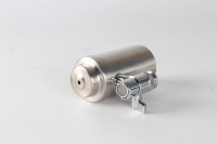 Robinet de cuisine moderne en acier inoxydable, monocommande, monotrou, avec filtre purificateur d'eau