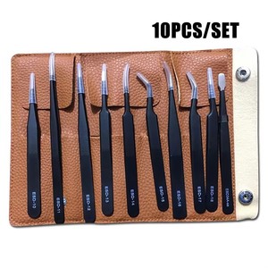 ชุดแหนบป้องกันไฟฟ้าสถิตย์ (ESD) ทำจากสแตนเลส สำหรับงานประกอบในโรงงาน แหนบความแม่นยำสูง สำหรับพื้นที่ปลอดภัย - Product Image 4