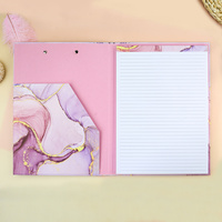 Portapapeles plegable de lujo personalizado, tablero de Clip de Metal con Bloc de notas extraíble, carpeta de documentos, almacenamiento, Bloc de notas, portapapeles