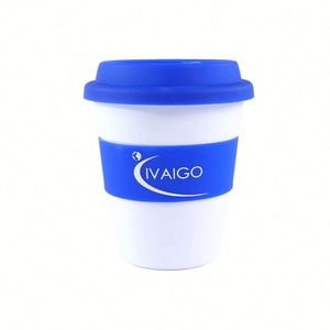 Regalos Promocionales, Taza de Café de Plástico Personalizada con Logotipo, Reutilizable, con Tapa de Silicona - Product Image 1