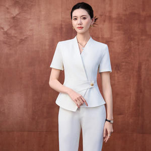 Navy Blue Women's Suit Set Three-Quarter Sleeve Professional Workwear Business Commute Interview Uniform Summer 2026 - Product Image 4