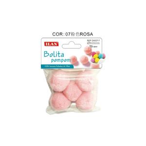 Il Pink <b>Wool</b> Pompom 3.5 Cm <b>Craft</b> Decor For Diy Projects - Product Image 2
