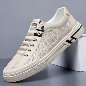 Nuevo Estilo de Zapatos Deportivos Transpirables de Cuero Genuino con Relieve, Modernos y Multiusos para Hombre, para Primavera, Verano y Otoño - Product Image 2