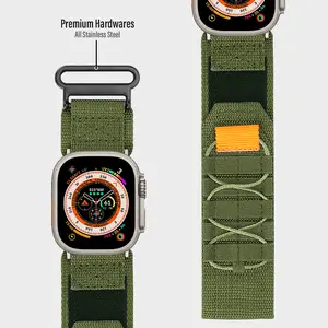 Sport Nylon Schleife Uhrenarmband Befestigungsarmband für Apple Watch Haken Nylon Uhrenarmbänder iwatch Armbänder