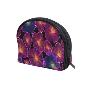 Hawaiian Flowers Design Zipper Closure Mini Change Purse Pouch <b>Small</b> Coin <b>Wallet</b> Custom Print Aloha Coin Purses for Women - Product Image 2