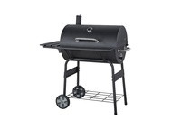 Gril de Barbecue de chariot de baril de jardin résistant gril de Barbecue de fumeur extérieur gril de BBQ de charbon de bois avec la table latérale