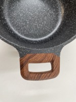 Casserole moderne en alliage d'aluminium Boreine avec couvercle en verre, écologique, facile à nettoyer, durable, saine, antiadhésive, multicouche