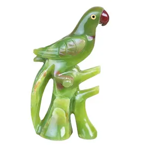 Best Selling High Quality Onyx Parrot Marble Home Decoration Carved Onyx Parrot Shape In Different Color