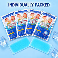 Patch rafraîchissant en gel hydrogel pour bébés et enfants avec film diamant 5x12,47 cm Certifié CE OEM ODM Vente en gros Couleur personnalisée