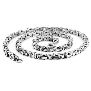 Mechanic Byzantine Biker Urban Punk Unisex Heavy <b>Chain</b> Necklace <b>Black</b> Silver Gold Tone 18K Gold Plated Stainless Steel Jewelry - Product Image 2