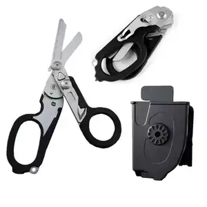 420 Stainless Steel 6 In 1 Tijeras Raptor Rescue Emergency Shears Scissors In Stock Outdoor Multifunctional Folding Pliers