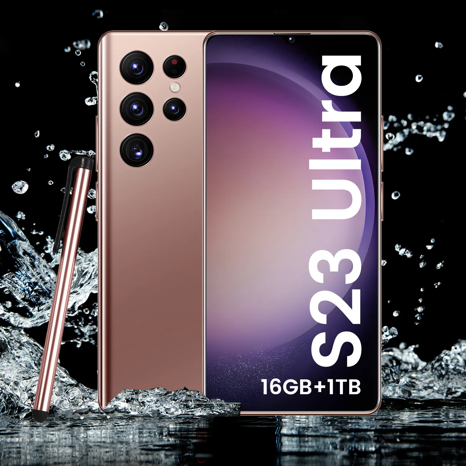 Yüksek kaliteli S23 Ultra 5G 7.2 inç orijinal cep telefonu 16GB + 1TB büyük bellek akıllı telefon güzellik kamera oyun cep telefonu